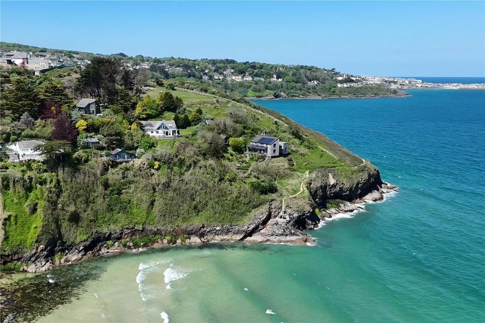 The Cornish coastline above St Ives — homes marketed by Stephen Southcott